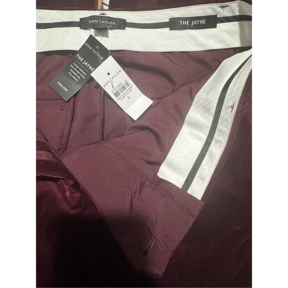 Ann Taylor NWT The Jayne velvet trouser pants 8 - Picture 5 of 9